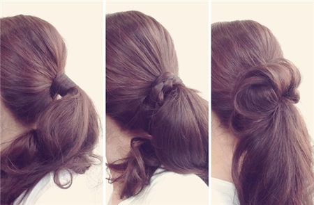 马尾+围巾今冬发型就这样设计