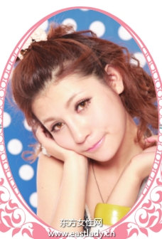 束刘海儿甜甜卷中短发随意又不失时尚
