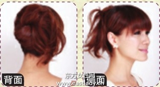 层次感单侧辫营造亲巧感