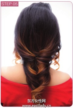 刘海后梳塑造韩式发型