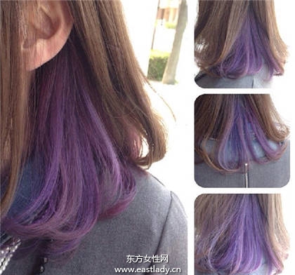 可以甜美也可以个性 日系梦幻内侧染发任你选