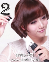 分区拧卷盘发发型设计图解