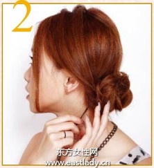 中分盘发发型很有公主范