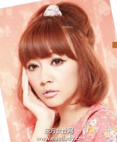 娃娃头式高马尾发型设计打造自然系乖乖女