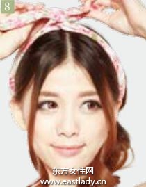 松散侧编发+兔耳发箍打造约会发型