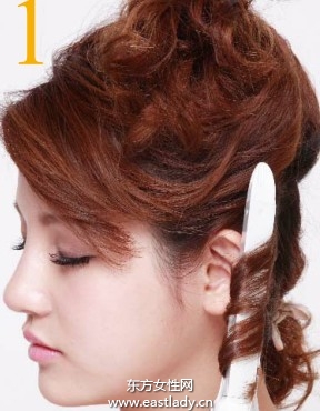 三角形电卷发棒打造富有立体感短发造型