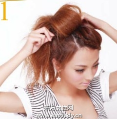 麻花辫式刘海突显淡淡小女人味