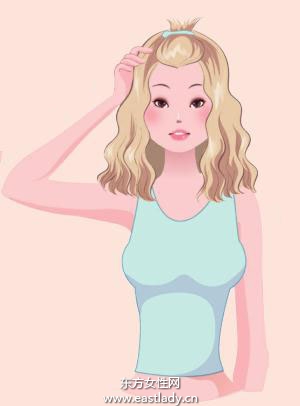 时尚蓬松卷发发型让面部轮廓变得生动起来