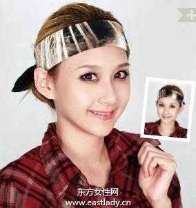 时尚头巾的系法做运动风美少女