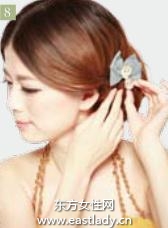 韩式拧卷后束发 随意盘扭更迷人