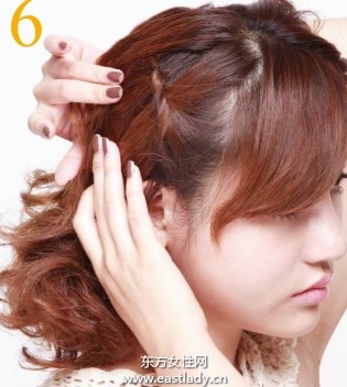 凌乱卷发变美丽的发型设计步骤