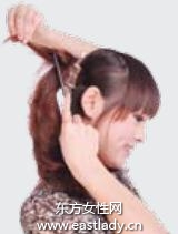 马尾搭配树形夹提升优雅气质