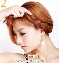 二分之一麻花辫刘海打造可爱风格