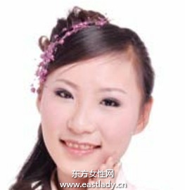 头花+橡皮筋打造文静灵动淑女发型
