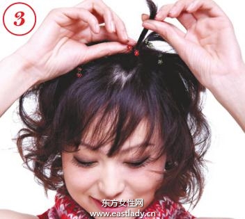 彩色小夹子打造时尚靓丽发型