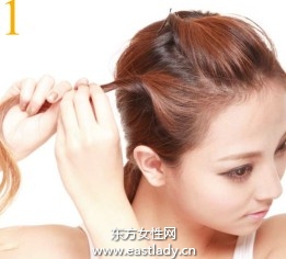 旋拧发固定刘海展现成熟女人味