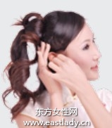 头花+橡皮筋打造文静灵动淑女发型