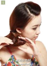 侧拧卷花苞头发型设计在平凡中大放异彩