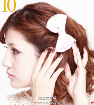 凌乱卷发变美丽的发型设计步骤