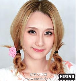 清纯可爱长发大辫子的编法