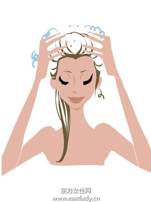 图解正确洗发步骤