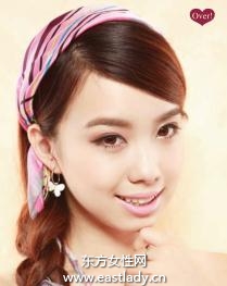 侧三股丝带编发休闲旅行首选发型