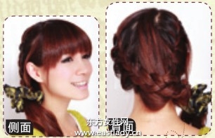 麻花辫打造华丽清爽效果