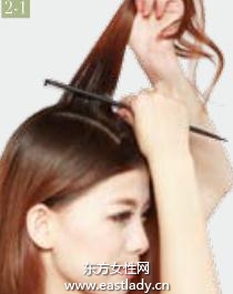 松散侧编发+兔耳发箍打造约会发型