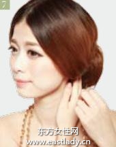 韩式拧卷后束发 随意盘扭更迷人