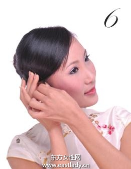 居家时尚盘发图解 尽显南方女子娴静