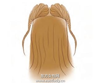 blingbling发饰夹打造维多利亚风情小发辫