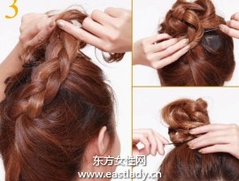 三股辫基本编发技巧塑造日系丸子头