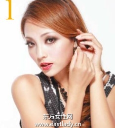 单侧绕编丝巾辫营造复古华丽风情