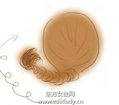 适合卷发美女的马尾发型造型