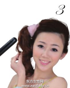 丝巾搭配隐形发卡可爱感十足