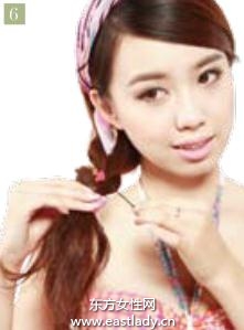 侧三股丝带编发休闲旅行首选发型