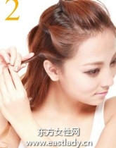 旋拧发固定刘海展现成熟女人味