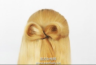 蝴蝶结的系法图解打造气质名媛发型