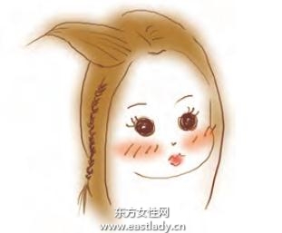 编发当头线 长发复古辫转瞬成精灵