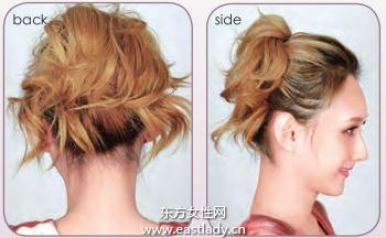 适合卷发美女的马尾发型造型