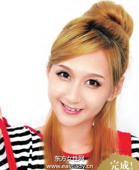 乖巧甜美丸子头发型设计更显活力和年轻