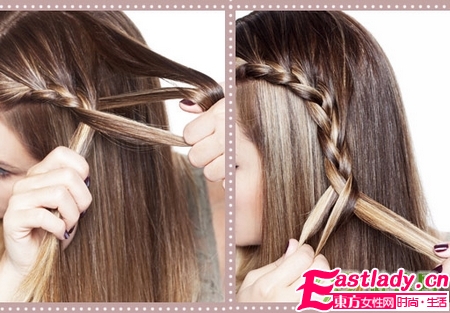 侧法式麻花辫的编法步骤编法