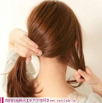 韩式简易花苞头的扎法图解