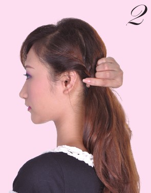 2012秋季新款马尾辫的扎法图解