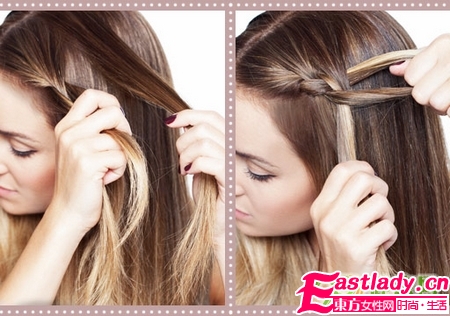 侧法式麻花辫的编法步骤编法