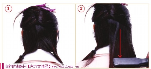 在家轻松烫出直发发型造型效果