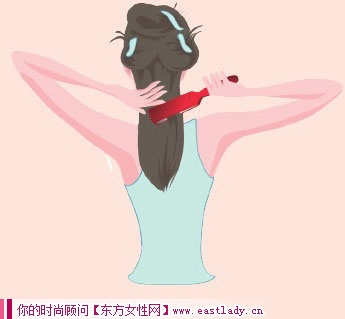 高雅古典盘发步骤起圆润脸型作用