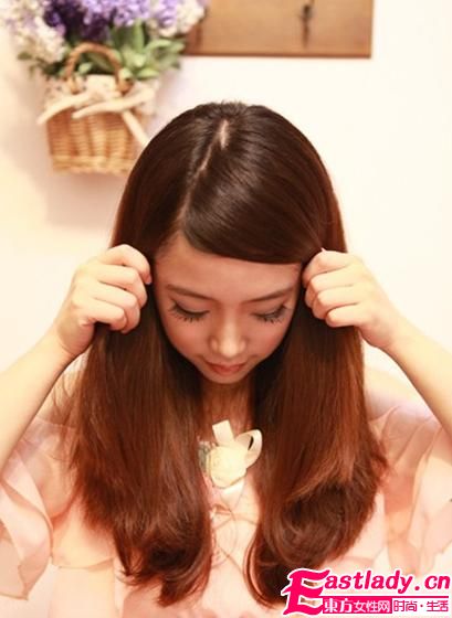 夏季简单韩式斜刘海编发 做个清爽可爱小女人