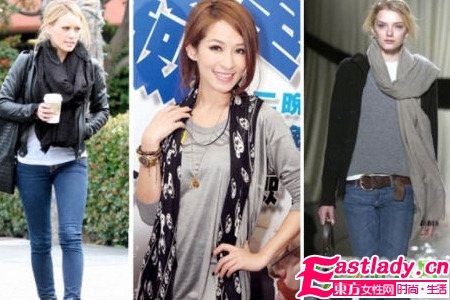 09秋冬时尚风 发型围巾的绝配