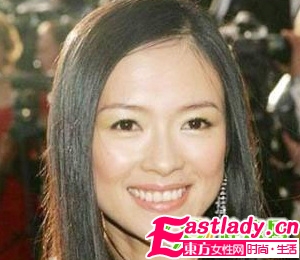 章子怡示范时尚甜美新娘发型